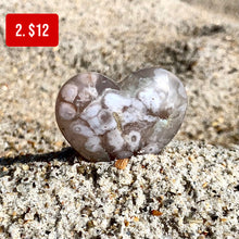 Load image into Gallery viewer, Flower Agate Hearts