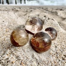 Load image into Gallery viewer, Rutilated Garden Quartz Sphere