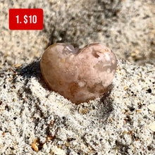 Load image into Gallery viewer, Flower Agate Hearts