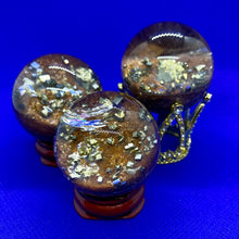 Load image into Gallery viewer, Pyrite Garden Quartz Spheres