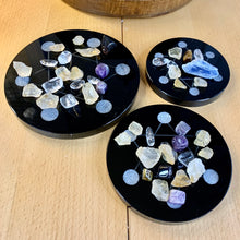 Load image into Gallery viewer, Black Obsidian Crystal Grid Plates