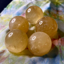 Load image into Gallery viewer, Honey Calcite Spheres