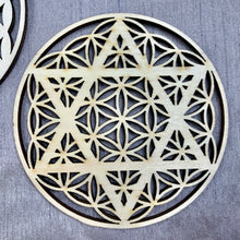 Load image into Gallery viewer, Wood Crystal Grid Plate