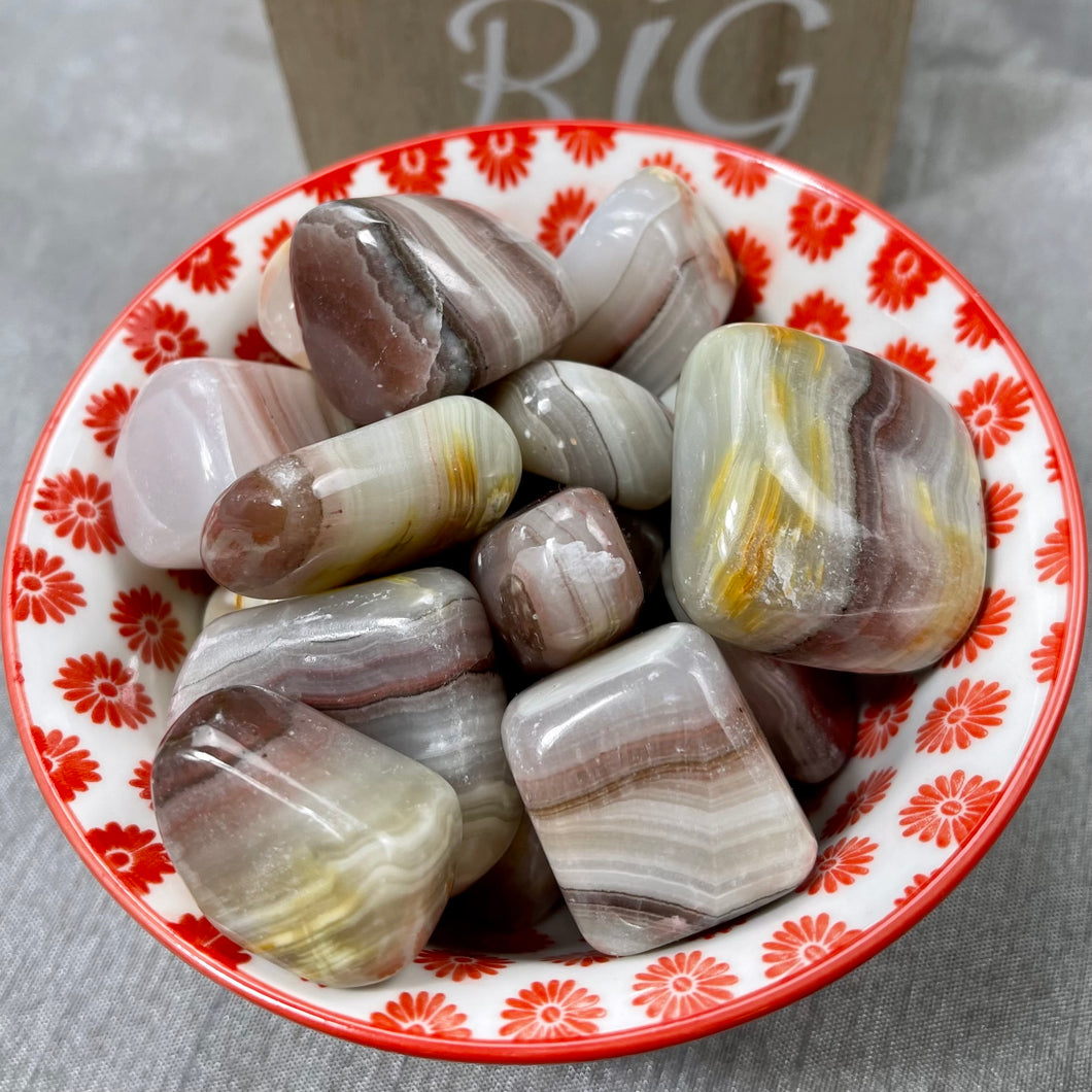 Banded Calcite Tumbles