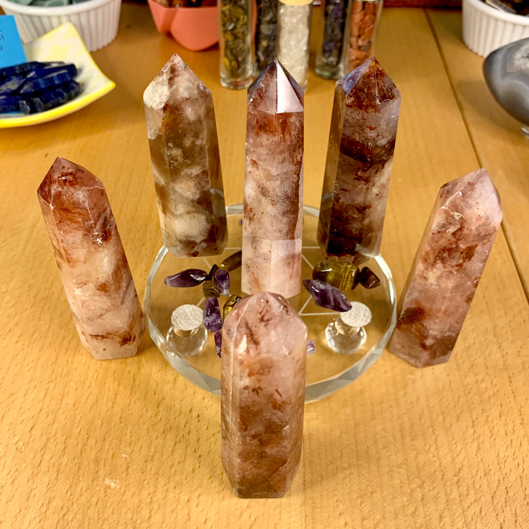 Hematoid Quartz (Fire Quartz) Towers