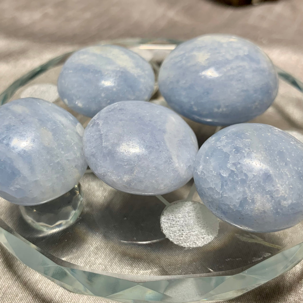 Blue Calcite Tumbles