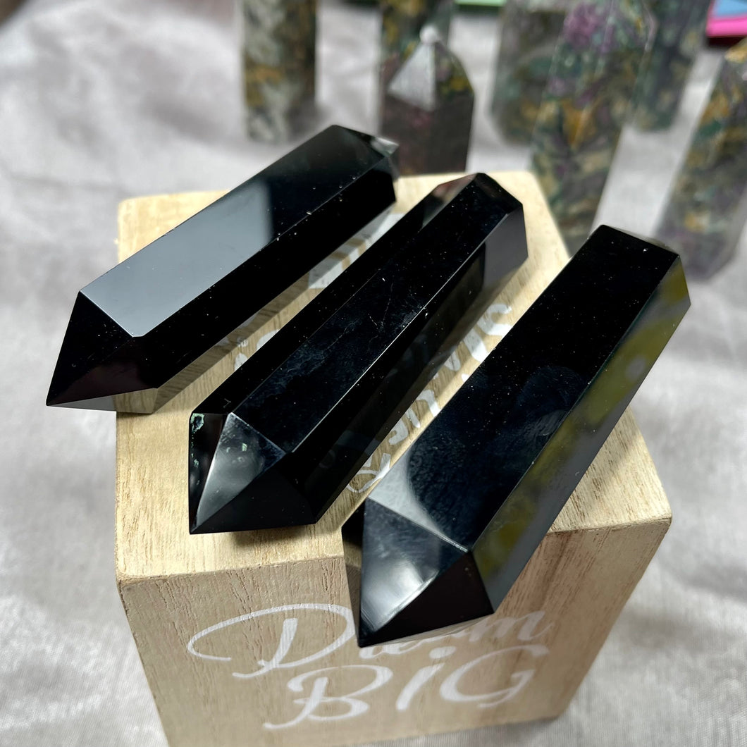 Black Obsidian Double Terminated Points (DTs)