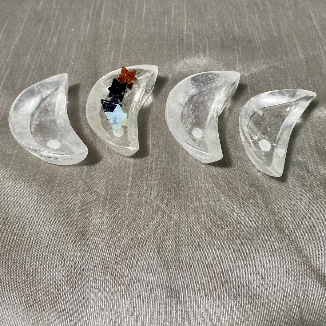 Clear Quartz Moon Bowls