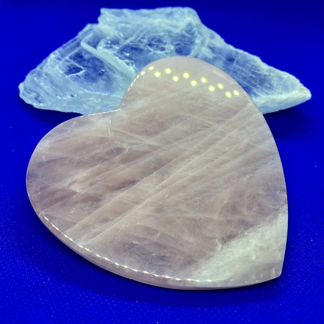 Rose Quartz Heart Slab