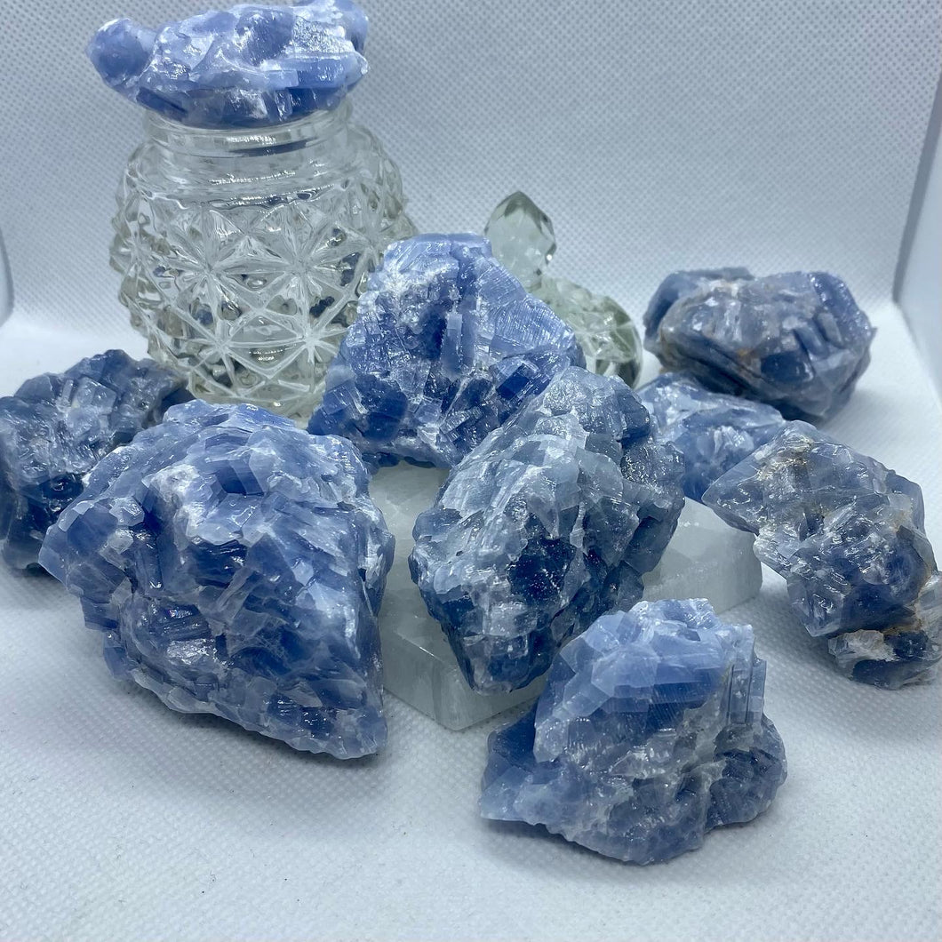 Blue Calcite Chunks