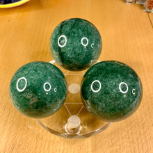 Load image into Gallery viewer, Strawberry Quartz Spheres - Green
