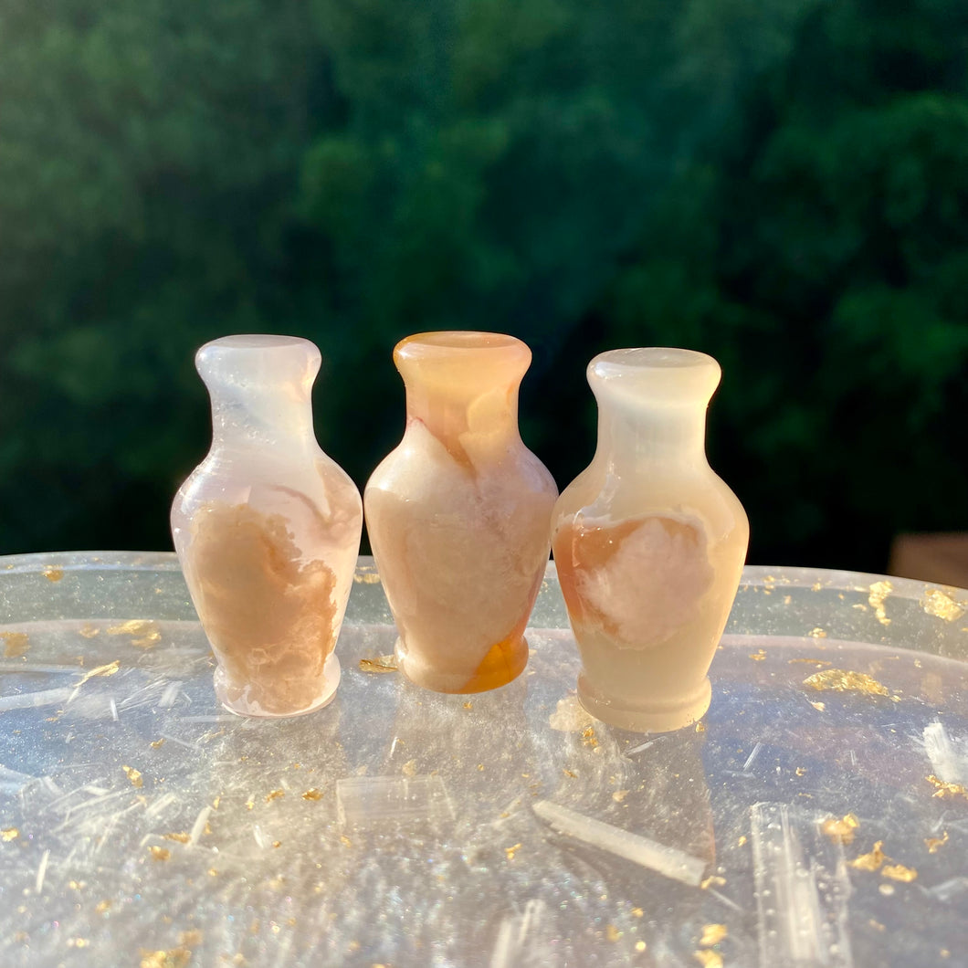 Mini Flower Agate Spell Jars