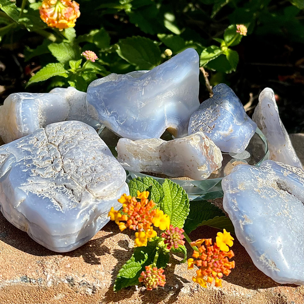 Tumbled Raw Blue Lace Agate