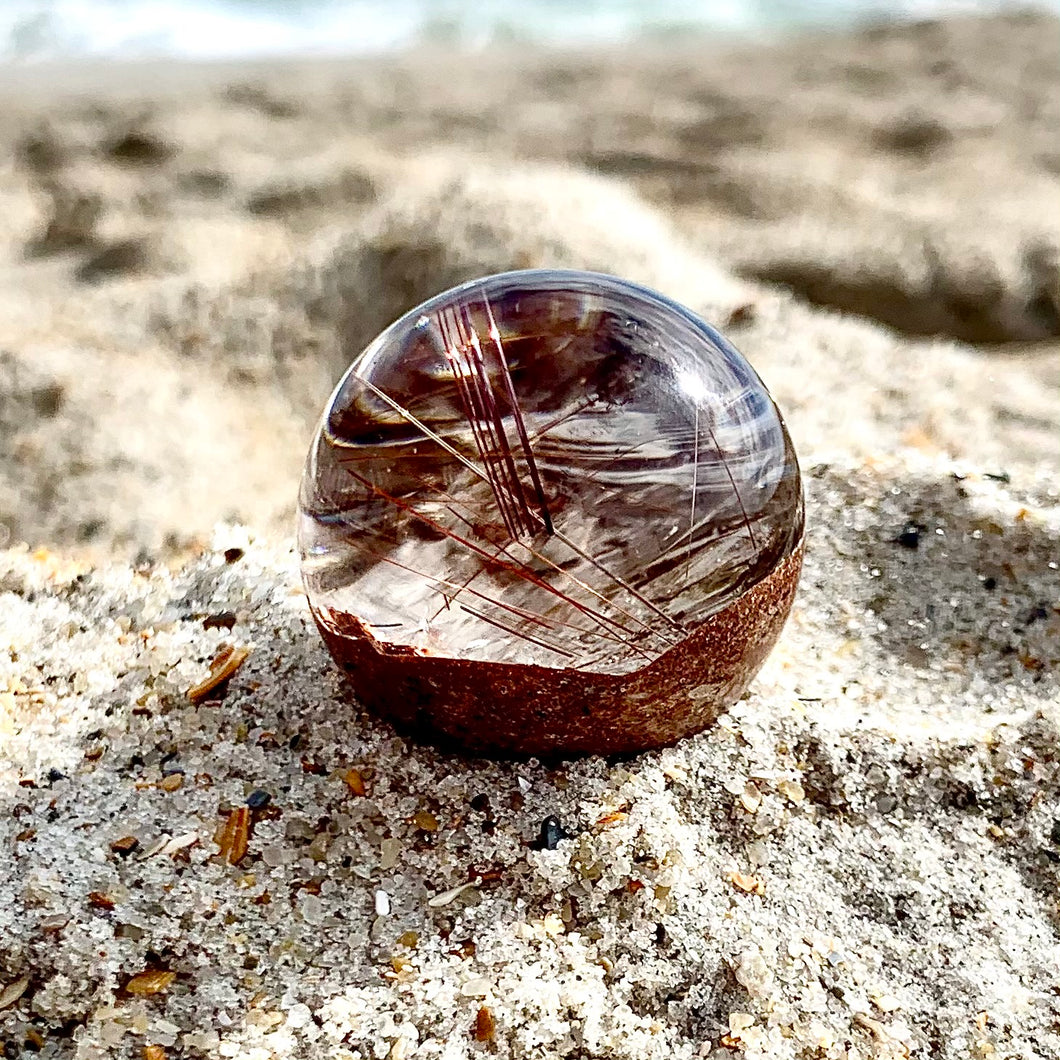 Rutilated Garden Quartz Sphere