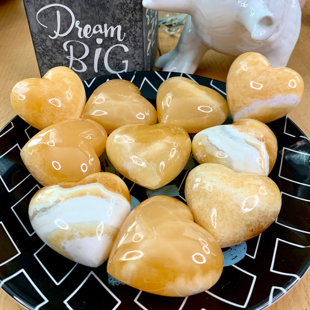 Orange Calcite Hearts