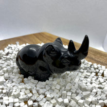 Load image into Gallery viewer, Black Obsidian Rhinoceros
